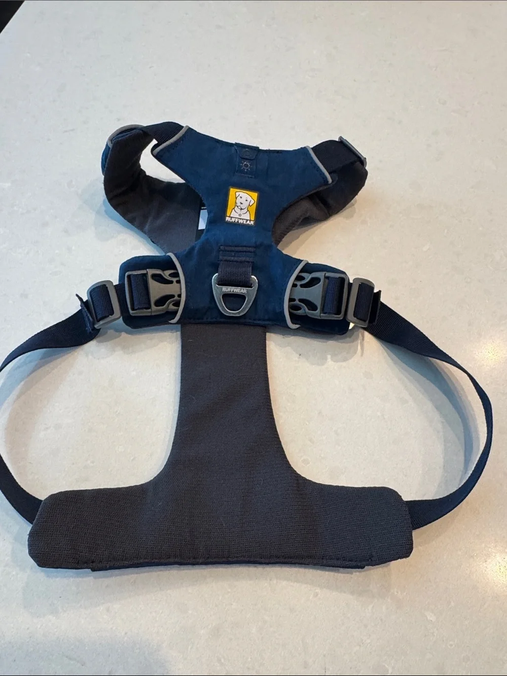 RuffWear front range Navy Blue and Black Dog Harness size med excellent